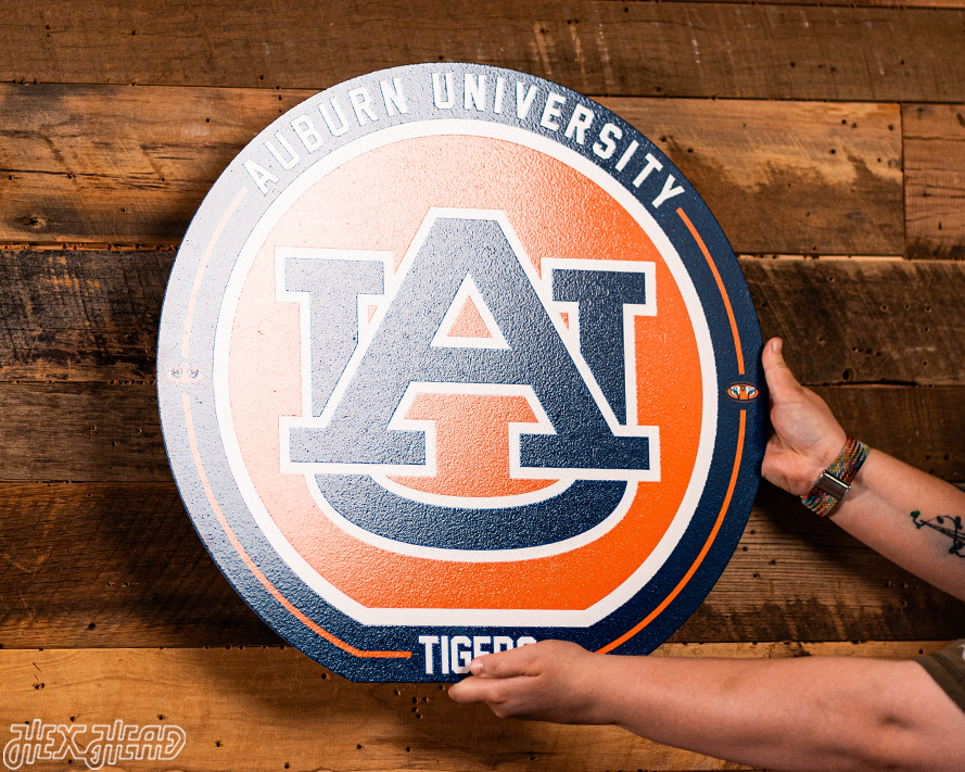 VARSITY Collection- SINGLE Layer Auburn Tigers Metal Wall Art