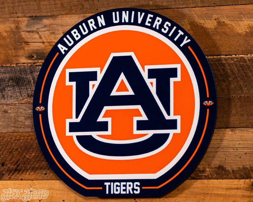 VARSITY Collection- SINGLE Layer Auburn Tigers Metal Wall Art