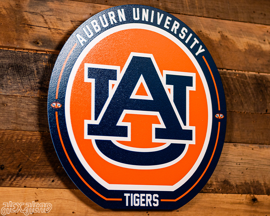 VARSITY Collection- SINGLE Layer Auburn Tigers Metal Wall Art