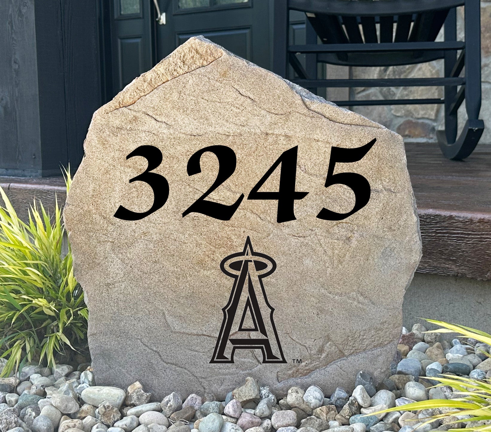 Los Angeles Angels Design-A-Stone Landscape Art Address Stone