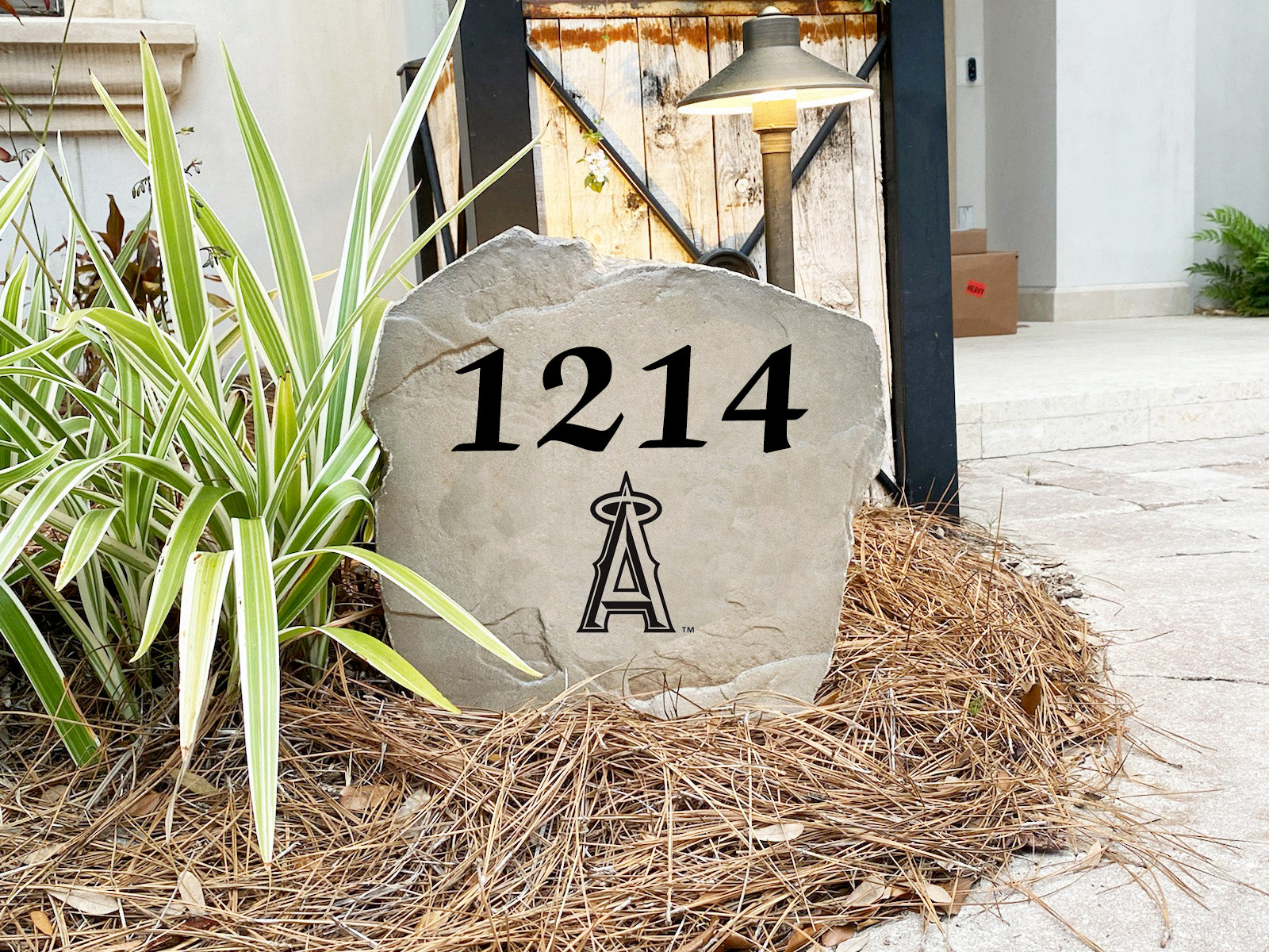 Los Angeles Angels Design-A-Stone Landscape Art Address Stone