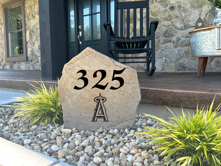 Los Angeles Angels Design-A-Stone Landscape Art Address Stone