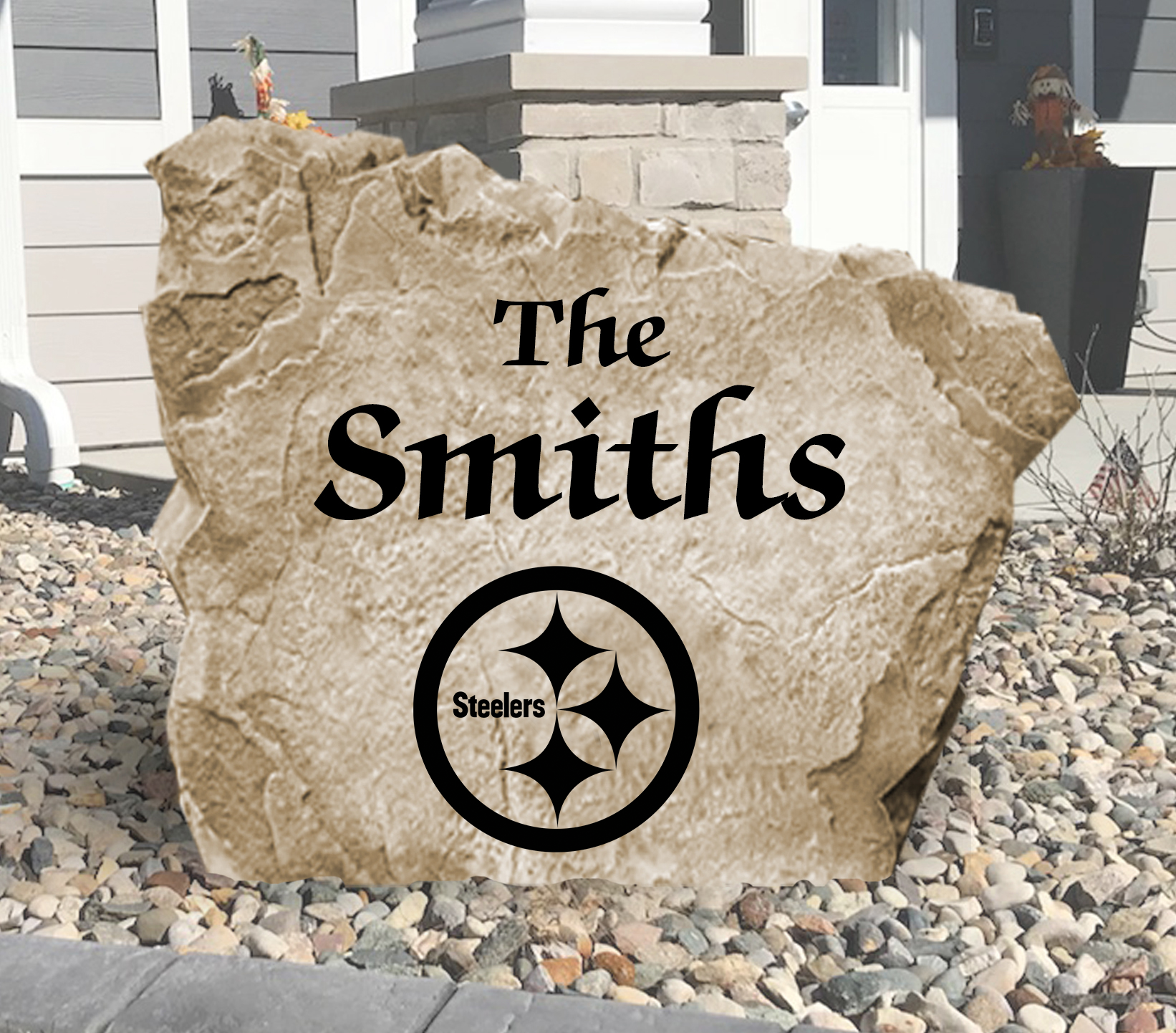 Pittsburgh Steelers Design-A-Stone Landscape Art Family Name