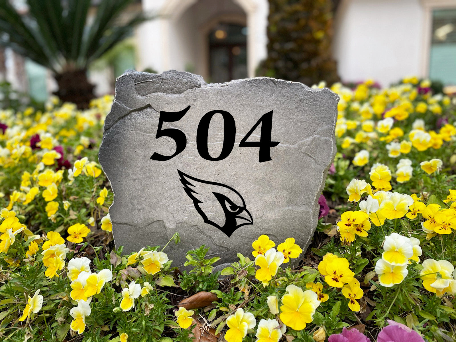 Arizona Cardinals Design-A-Stone Landscape Art Address Stone