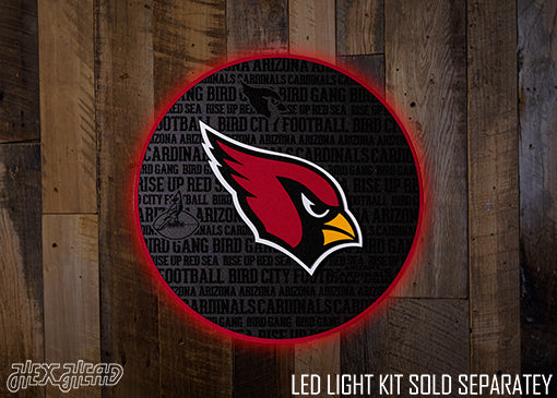 Arizona Cardinals CRAFT SERIES  3D Embossed Metal Wall Art