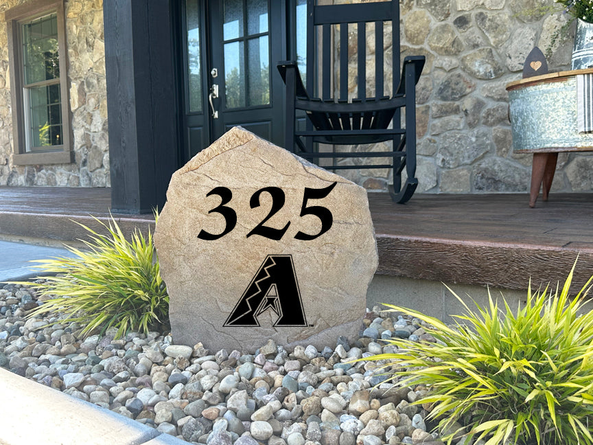 Arizona Diamondbacks Design-A-Stone Landscape Art Address Stone