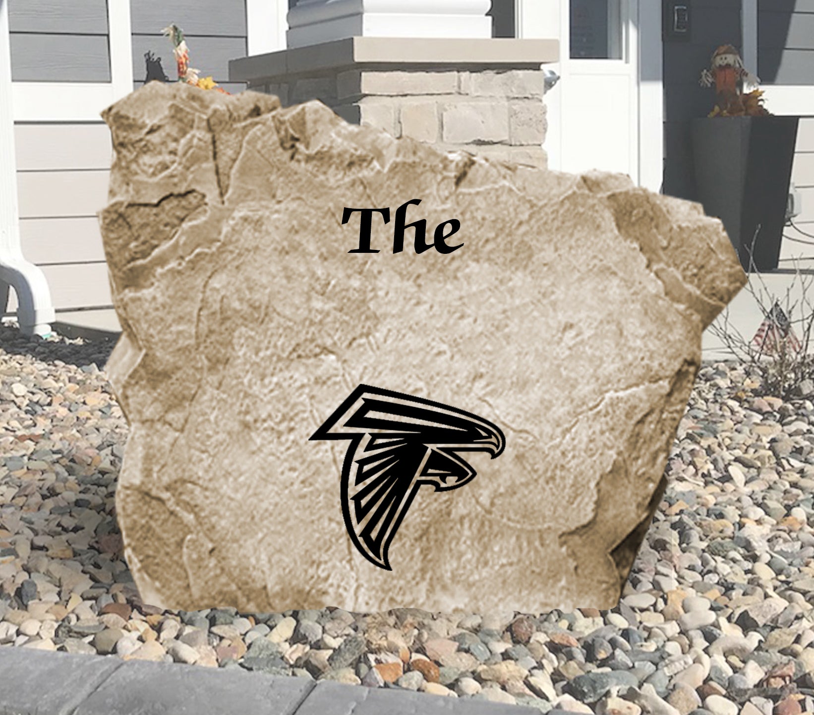 Atlanta Falcons Design-A-Stone Landscape Art Family Name