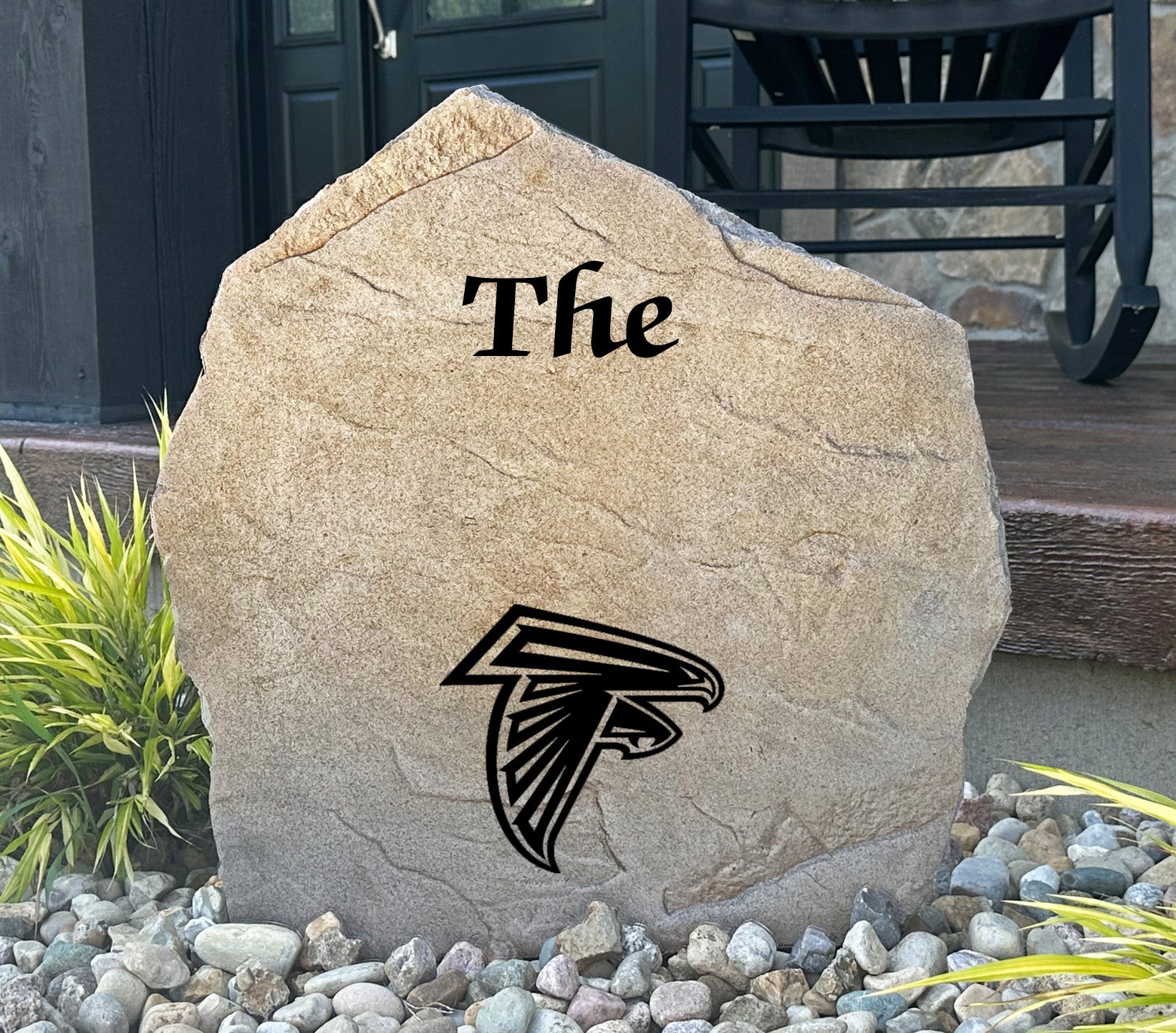 Atlanta Falcons Design-A-Stone Landscape Art Family Name
