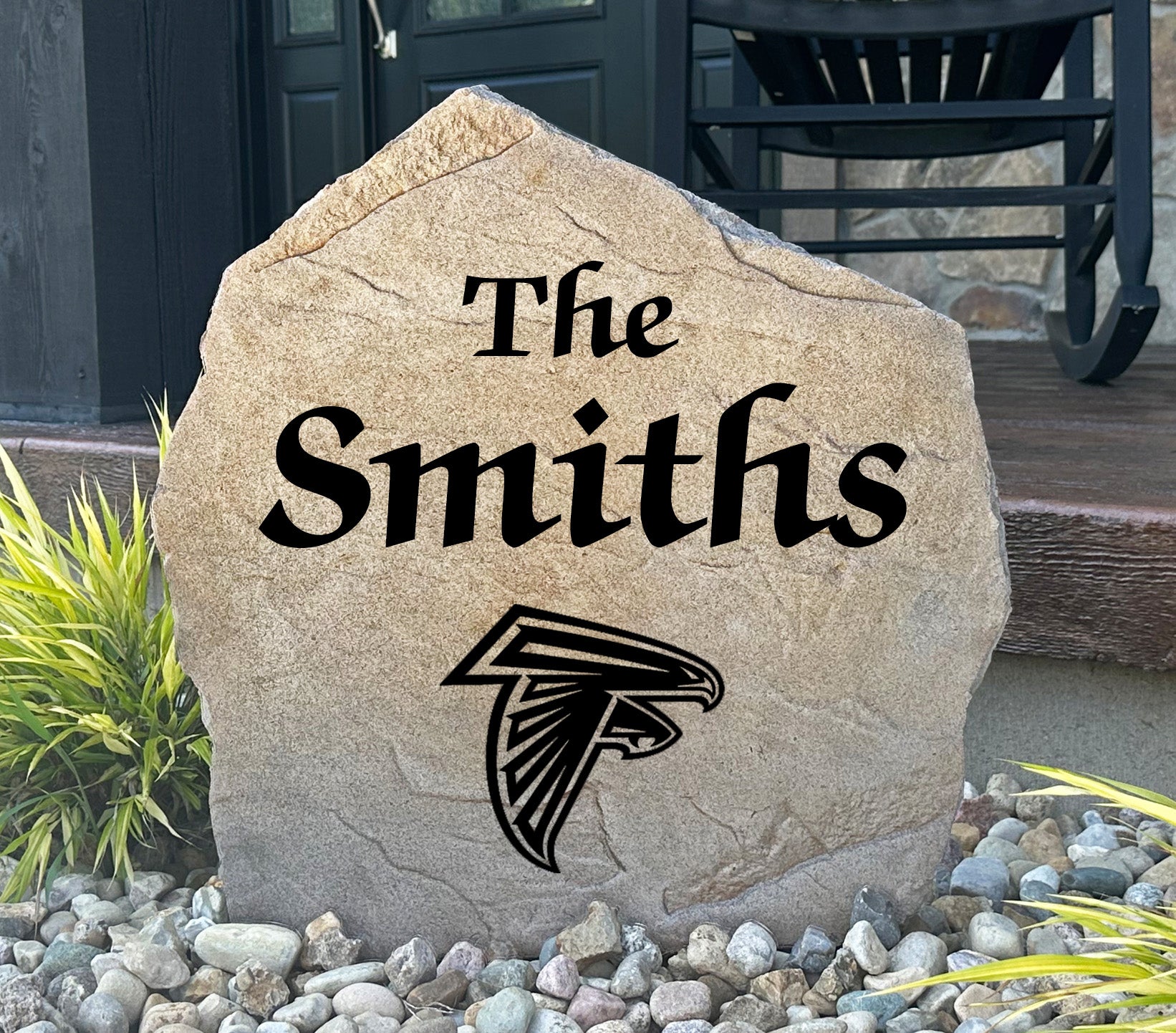 Atlanta Falcons Design-A-Stone Landscape Art Family Name