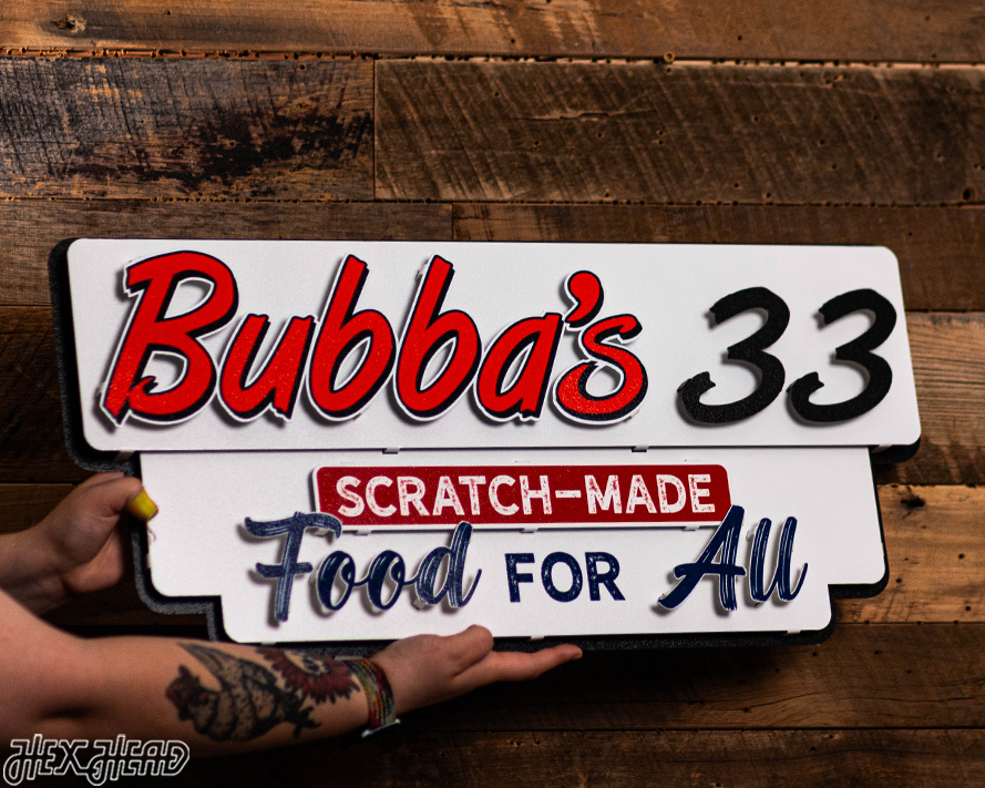 Bubba's 33 3D Metal Wall Art