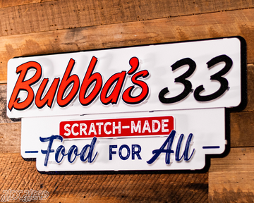 Bubba's 33 3D Metal Wall Art