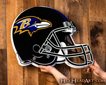 Baltimore Ravens BLITZ Collection - 8 Layer Helmet 3D Vintage Metal Wall Art