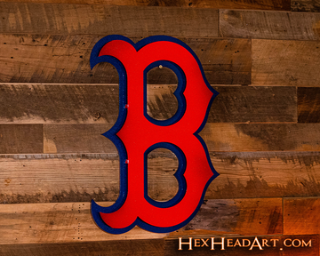 Boston Red Sox "B" 3D Metal Wall Art