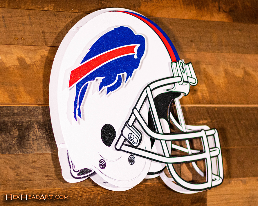 Buffalo Bills BLITZ Collection - 8 Layer Helmet 3D Vintage Metal Wall Art