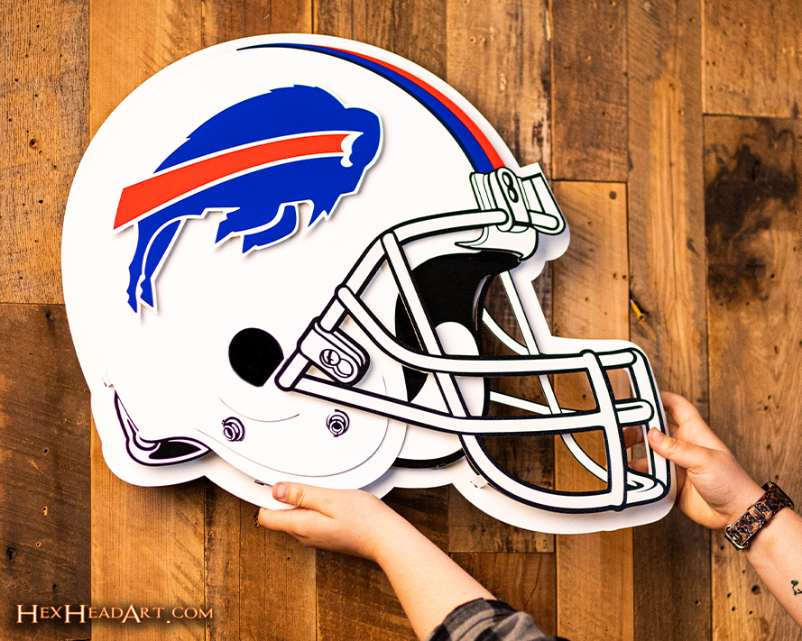 Buffalo Bills BLITZ Collection - 8 Layer Helmet 3D Vintage Metal Wall Art