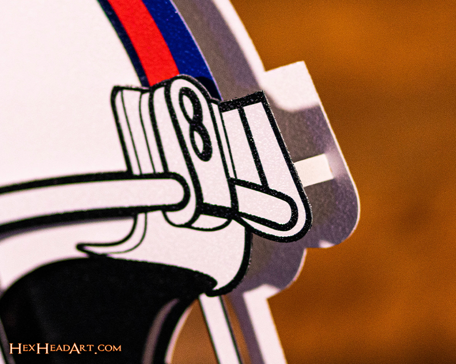 BLITZ Collection - 8 Layer Buffalo Bills Helmet 3D Vintage Metal Wall Art
