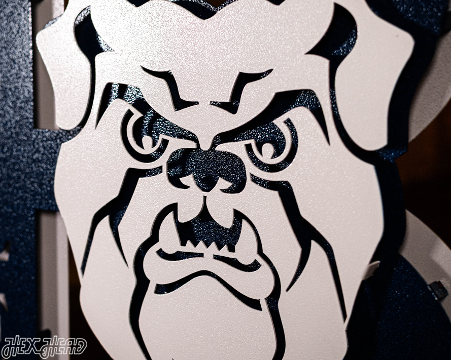 Butler HEX HEAD ORIGINAL " B with Bulldog" 3D Metal Wall Art