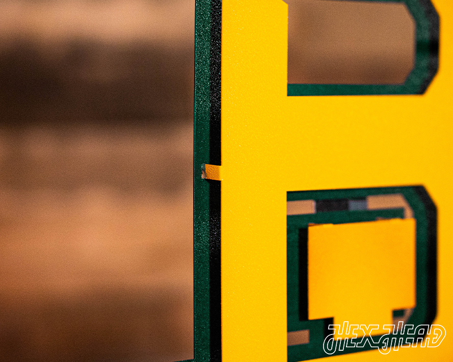 Baylor "BU" Logo 3D Vintage Metal Wall Art