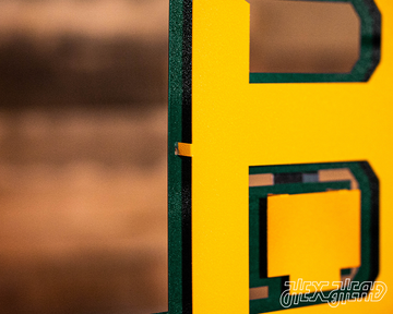 Baylor "BU" Logo 3D Vintage Metal Wall Art