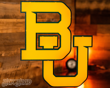 Load image into Gallery viewer, Baylor &quot;BU&quot; Logo 3D Vintage Metal Wall Art
