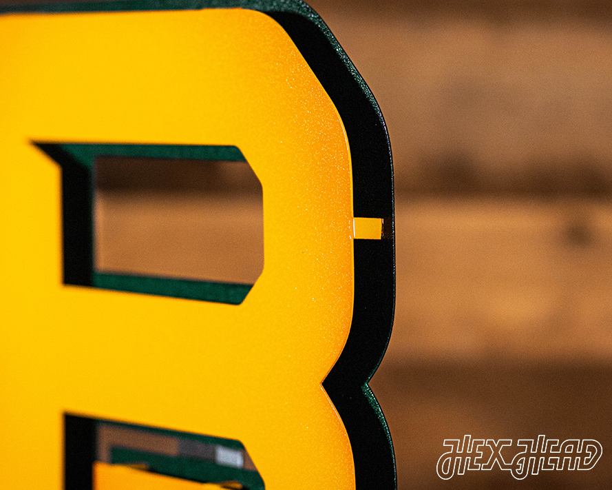 Baylor "BU" Logo 3D Vintage Metal Wall Art