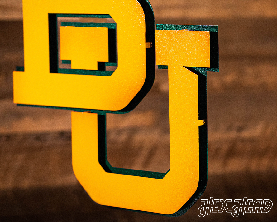 Baylor "BU" Logo 3D Vintage Metal Wall Art