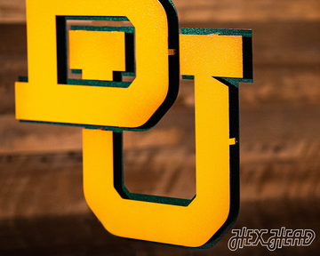 Baylor "BU" Logo 3D Vintage Metal Wall Art