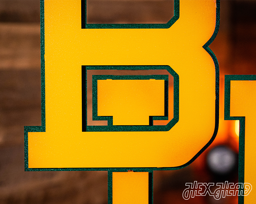 Baylor "BU" Logo 3D Vintage Metal Wall Art