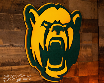 Baylor Bears Mascot 3D Metal Wall Art