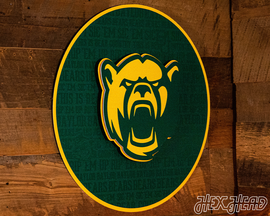 Baylor Bears CRAFT SERIES 3D Embossed Metal Wall Art