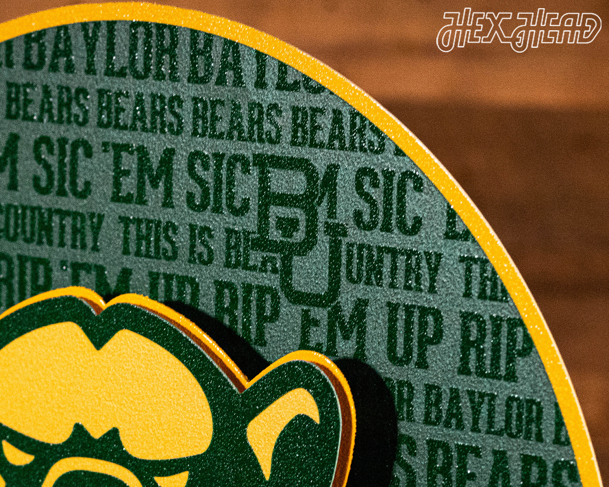 Baylor Bears CRAFT SERIES 3D Embossed Metal Wall Art