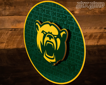 Baylor Bears CRAFT SERIES 3D Embossed Metal Wall Art