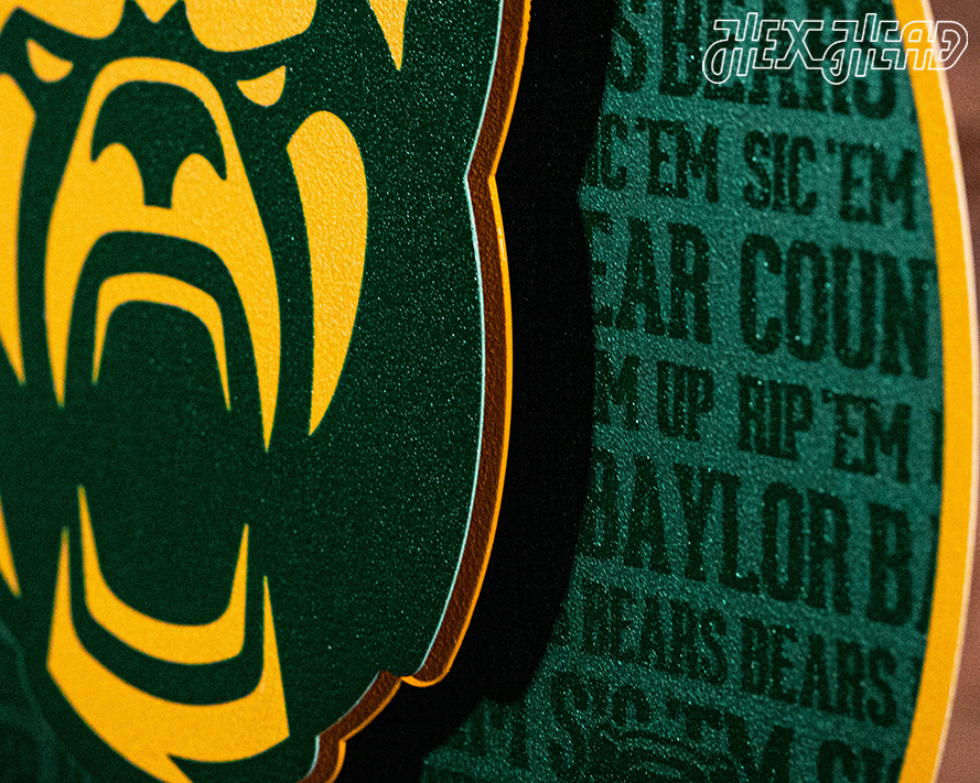 Baylor Bears CRAFT SERIES 3D Embossed Metal Wall Art