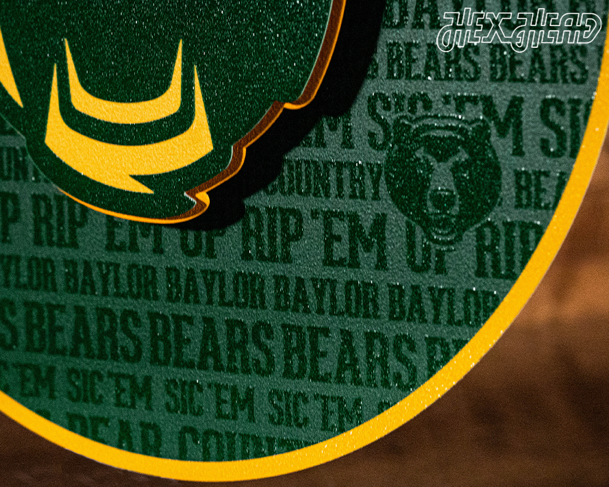 Baylor Bears CRAFT SERIES 3D Embossed Metal Wall Art