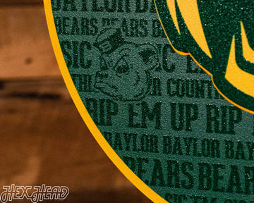 Baylor Bears CRAFT SERIES 3D Embossed Metal Wall Art