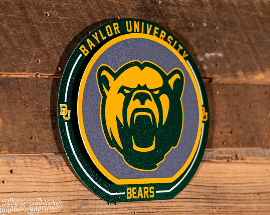 Baylor Bears "Double Play" On the Shelf or on the Wall Art