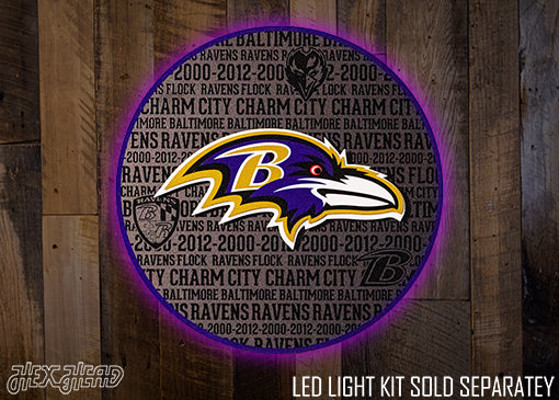 Baltimore Ravens CRAFT SERIES 3D Embossed Metal Wall Art