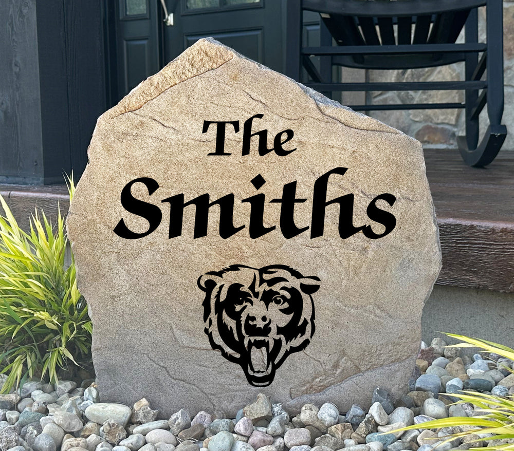 Chicago Bears Design-A-Stone Landscape Art Family Name