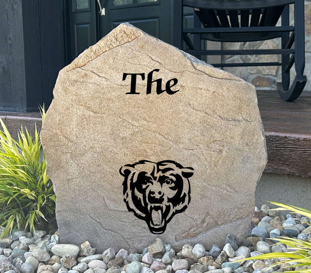 Chicago Bears Design-A-Stone Landscape Art Family Name