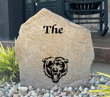 Chicago Bears Design-A-Stone Landscape Art Family Name
