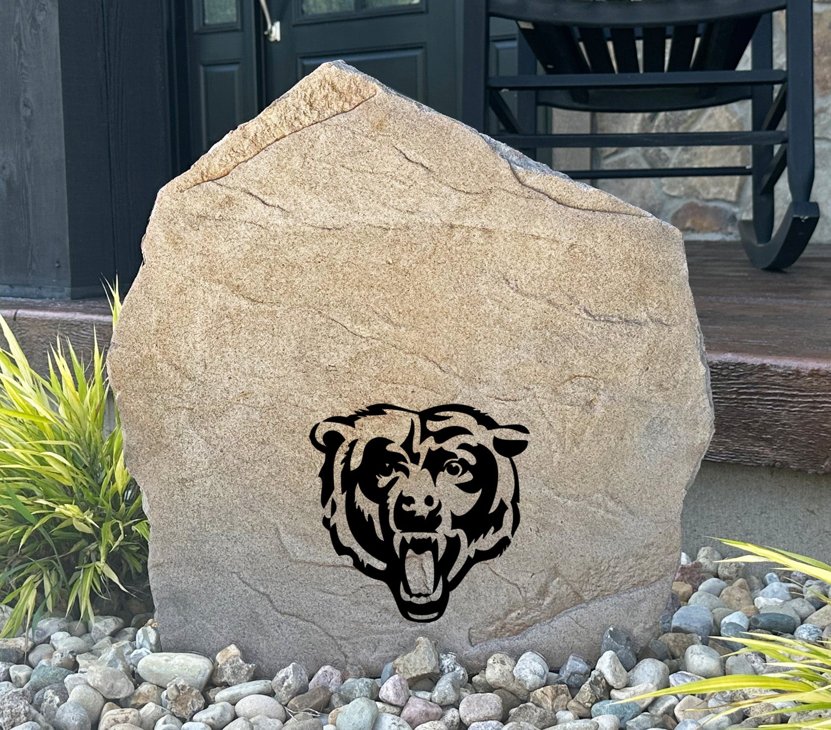 Chicago Bears Design-A-Stone Landscape Art Address Stone