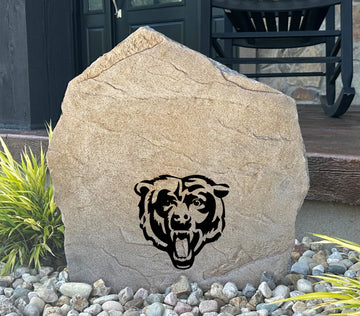 Chicago Bears Design-A-Stone Landscape Art Address Stone