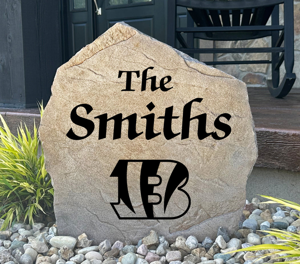 Cincinnati Bengals Design-A-Stone Landscape Art Family Name