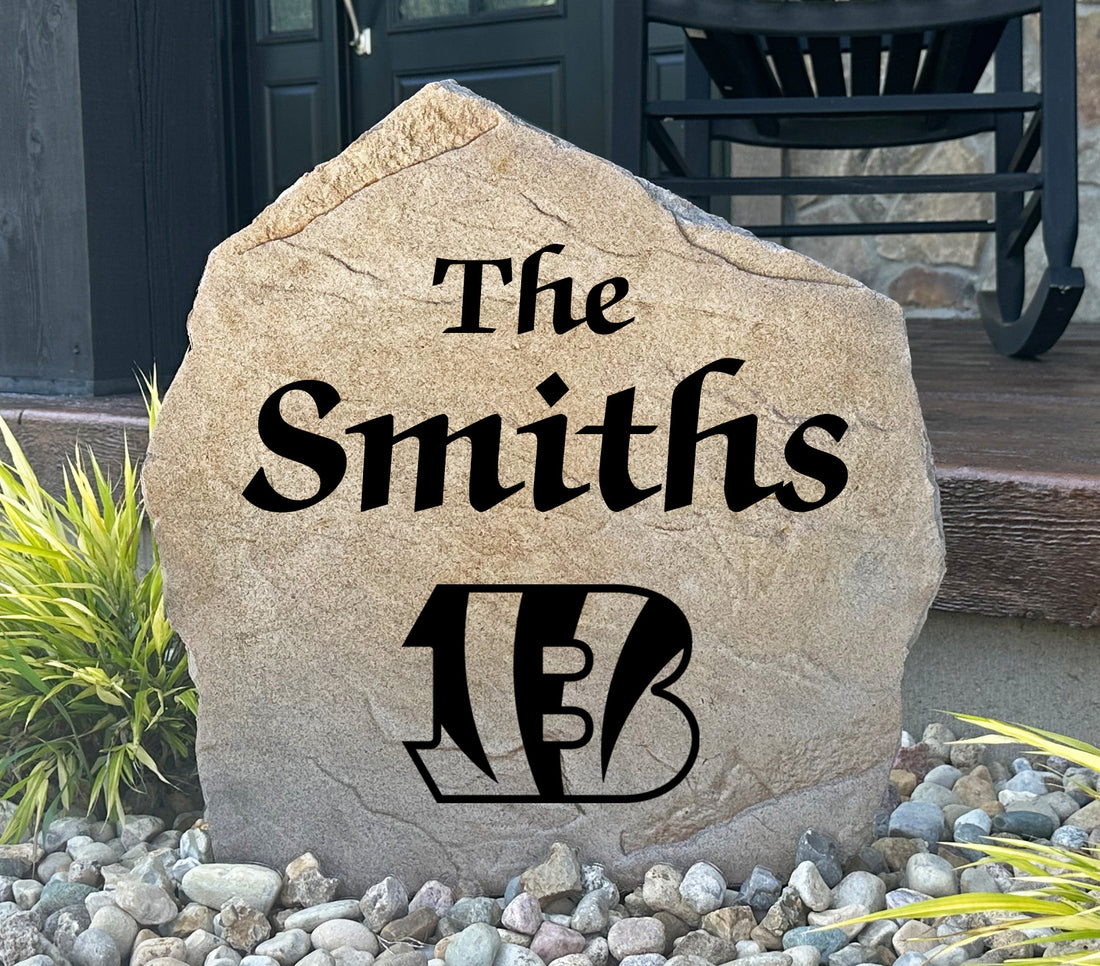 Cincinnati Bengals Design-A-Stone Landscape Art Family Name