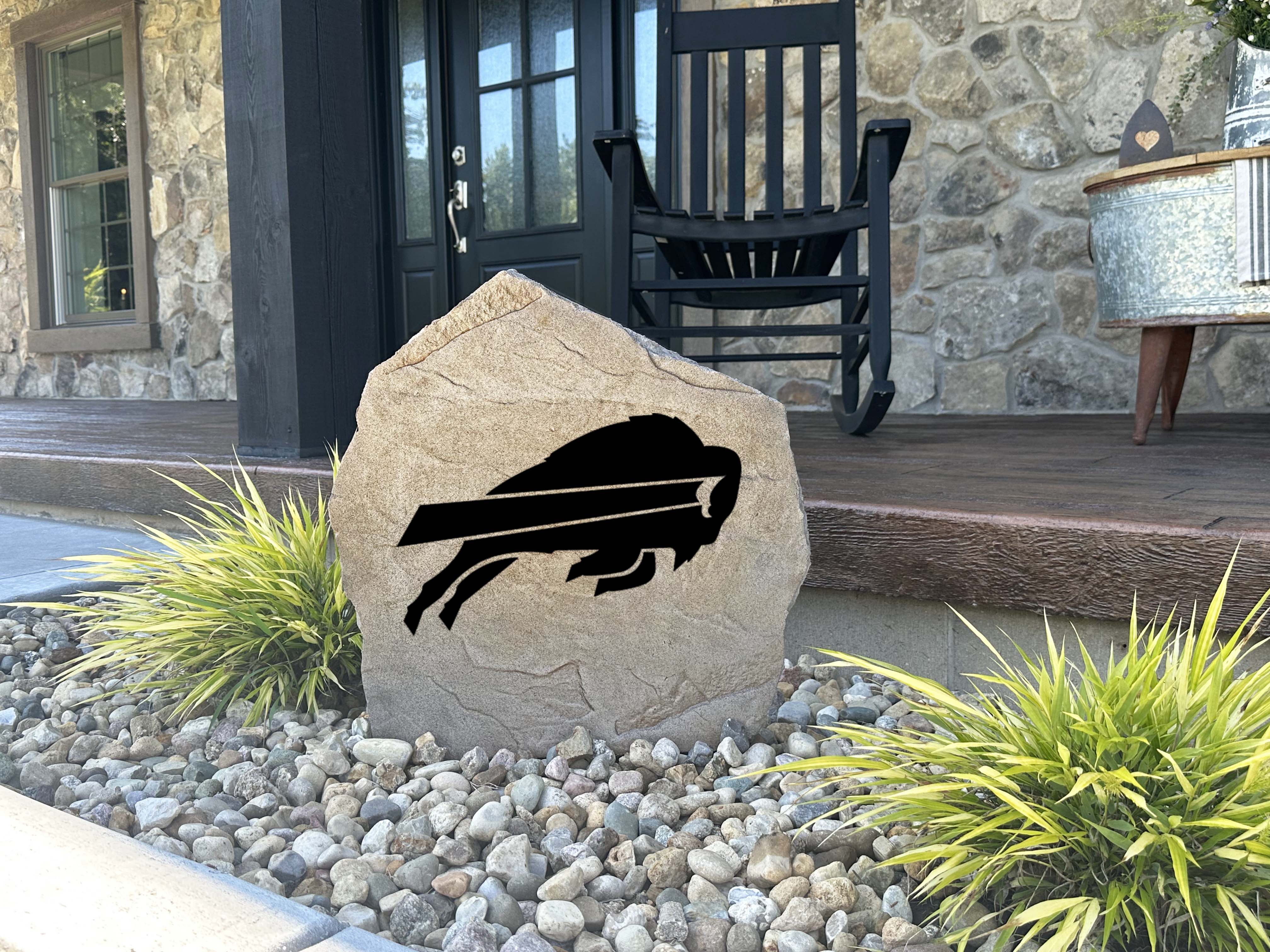 Buffalo Bills Design-A-Stone Landscape Art