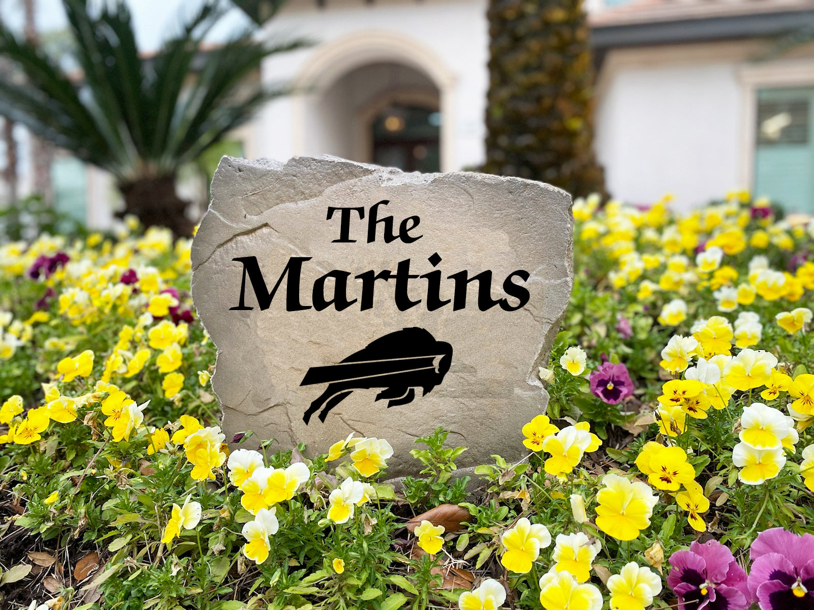 Buffalo Bills Design-A-Stone Landscape Art Family Name