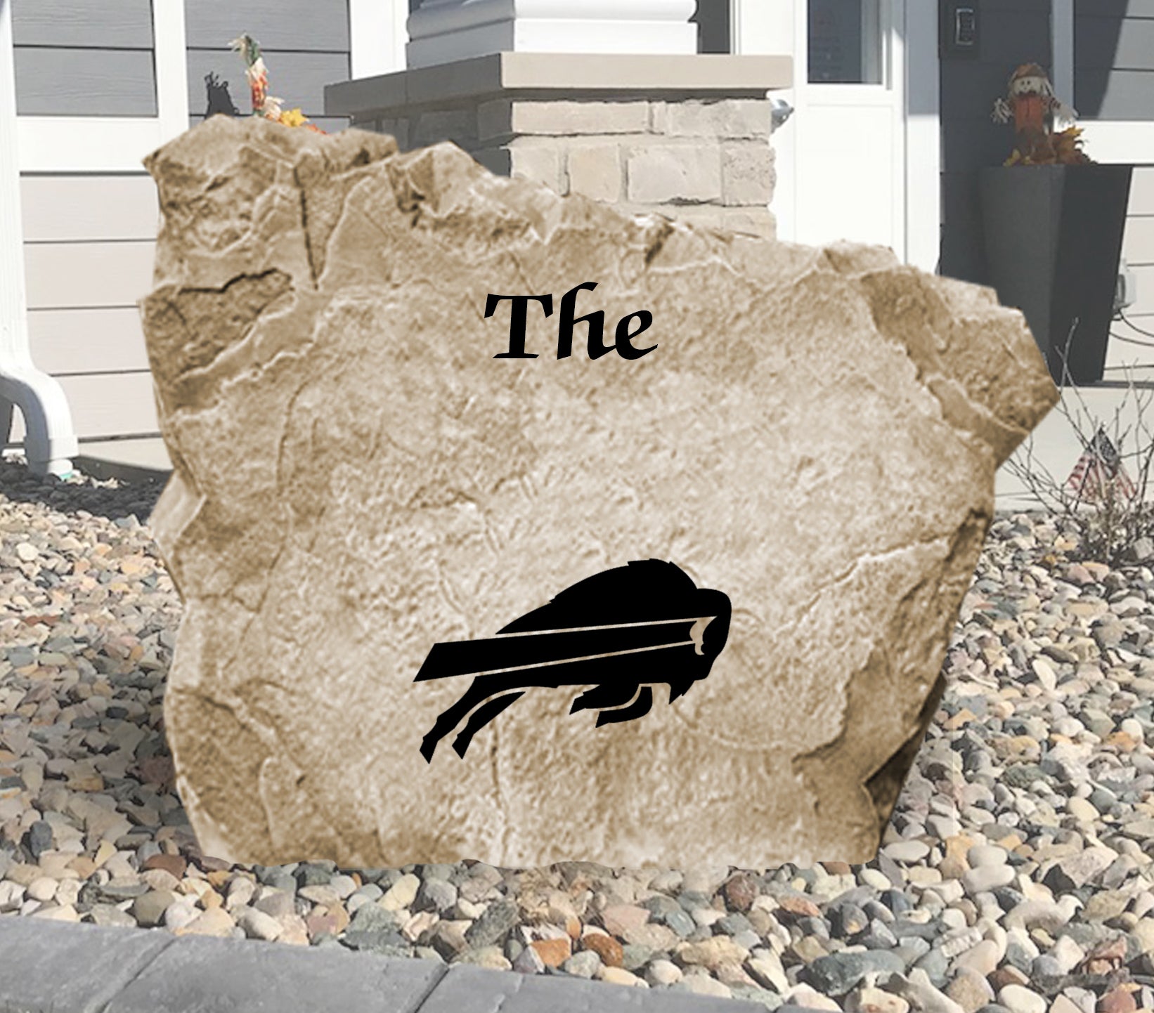 Buffalo Bills Design-A-Stone Landscape Art Family Name