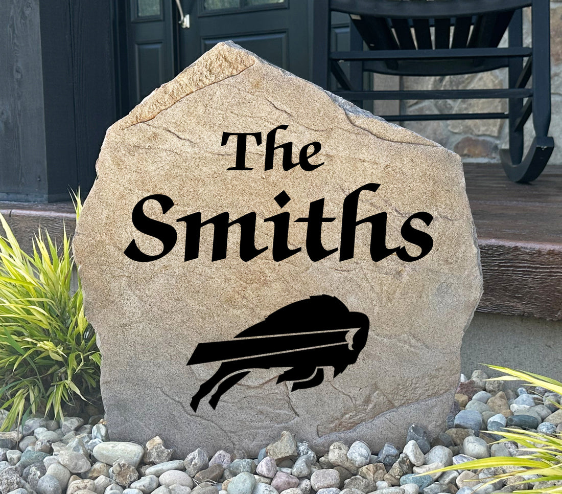 Buffalo Bills Design-A-Stone Landscape Art Family Name