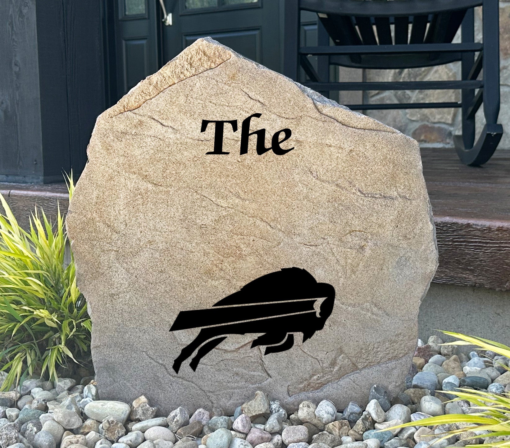 Buffalo Bills Design-A-Stone Landscape Art Family Name