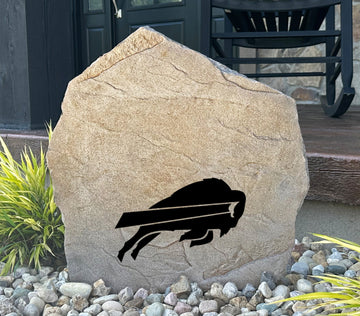 Buffalo Bills Design-A-Stone Landscape Art Address Stone